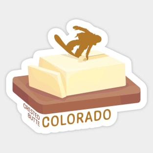 Snowboard Butter Carving | Crested Butte Colorado Sticker